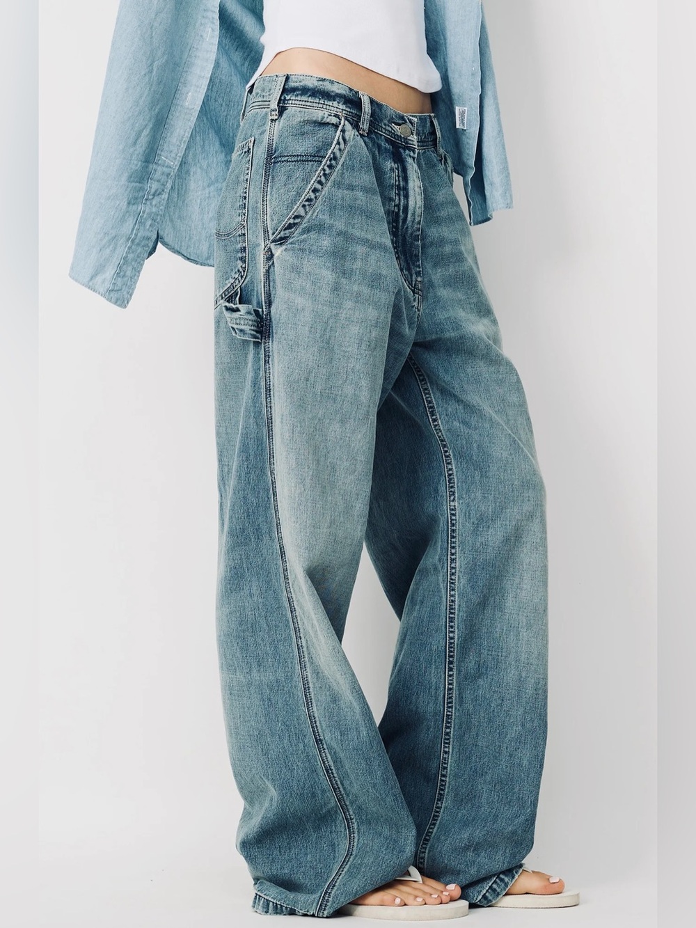 Denimist Teri Wide Leg Carpenter Jeans
